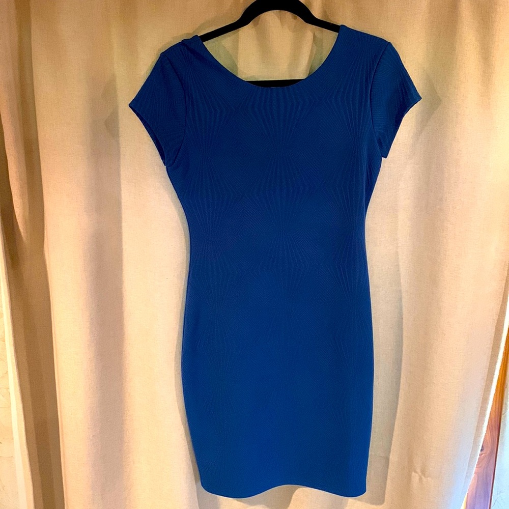 Blue, body con, mini dress